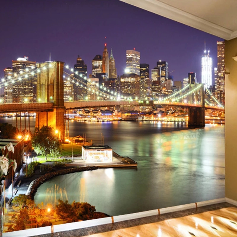 Home Textiles New York - Personalizowany mural 3D Noc w Nowym