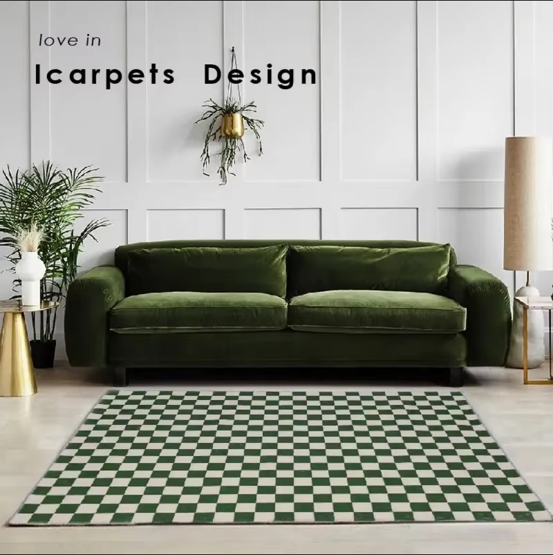 VIKAMA Dywan w szachownicę Pok – Home Textiles Plaid recenzja i cena
