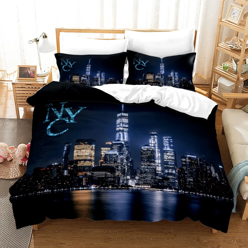 Nowy jork miasto w nocy widok  – Home Textiles New York recenzja i cena
