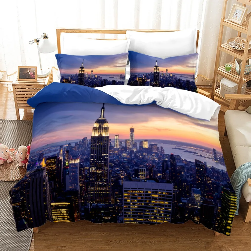 Nowy jork miasto w nocy widok  – Home Textiles New York recenzja i cena