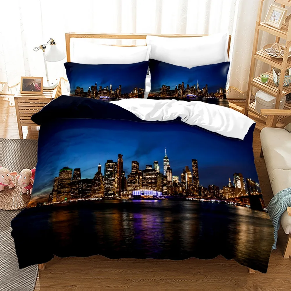 Nowy jork miasto w nocy widok  – Home Textiles New York recenzja i cena